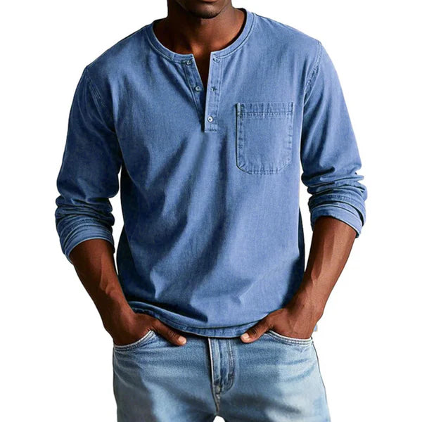 T-shirt homme raglan vintage en coton et lin