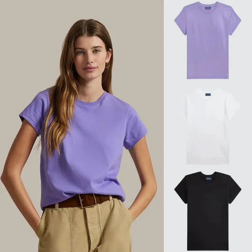 3 PACK - T-SHIRTS EN COTON COUPE SLIM FEMME